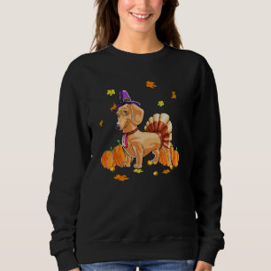 Happy Thanksgiving Dachshund Turkey Costume Sweatshirt