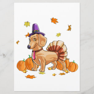 Happy Thanksgiving Dachshund Turkey Costume T Fun Menu