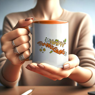 Happy Thanksgiving day and hello autumn MUG