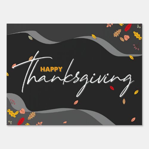 Happy Thanksgiving Day Art Sign