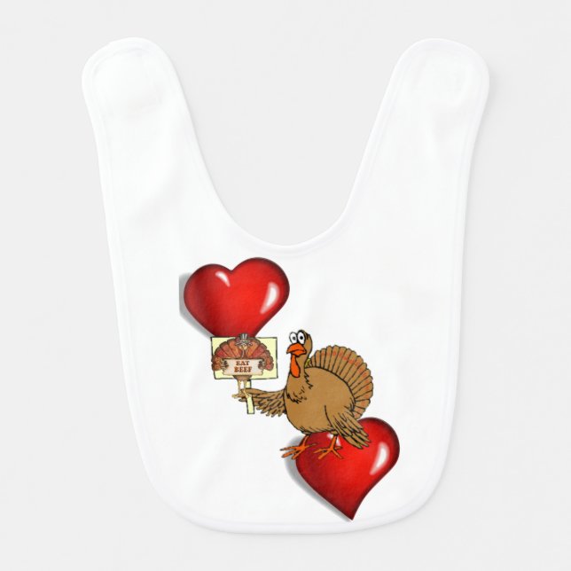 Happy Thanksgiving Day Baby Bib (Front)