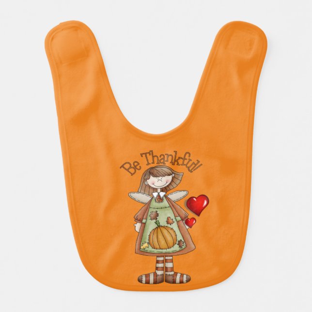 Happy Thanksgiving Day Baby Bib (Front)
