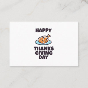 happy thanksgiving day business card