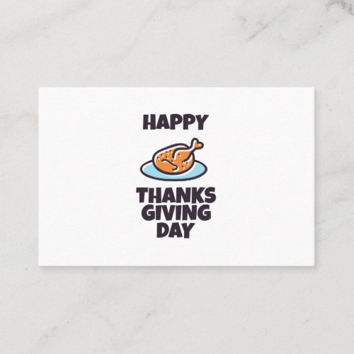 happy thanksgiving day business card