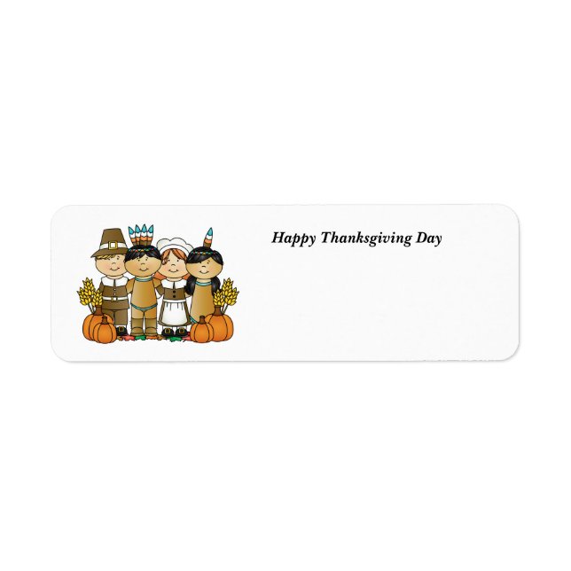Happy Thanksgiving Day Children Label (Front)