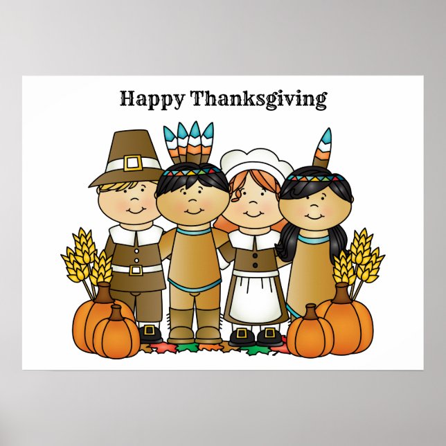 Happy Thanksgiving Day Children Poster (Front)