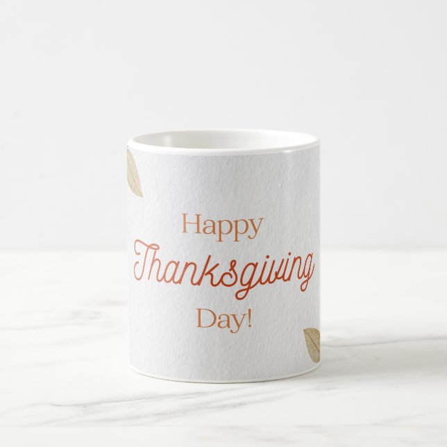 happy thanksgiving day coffee mug (Center)