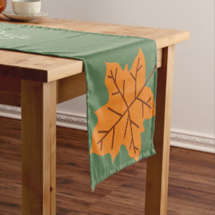Happy Thanksgiving Day,Fall Autumn Season, Modern Medium Table Runner