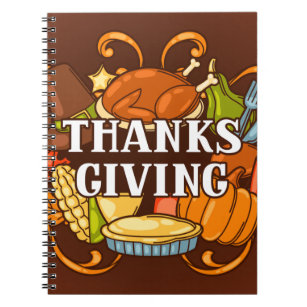 Happy Thanksgiving Day Food Notebook