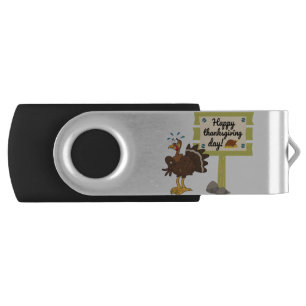 Happy Thanksgiving Day Funny Flash Drive