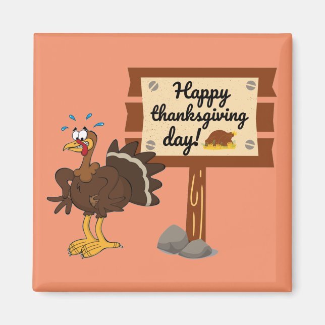 Happy Thanksgiving Day Funny Magnet (Front)