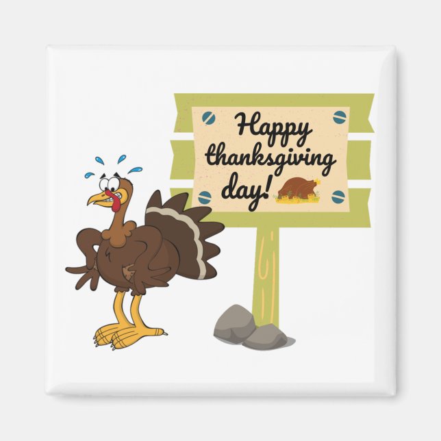 Happy Thanksgiving Day Funny Magnet (Front)