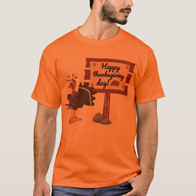 Happy Thanksgiving Day Funny T-Shirt (Front)