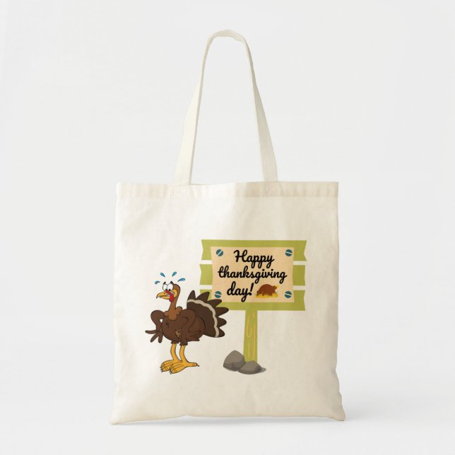 Happy Thanksgiving Day Funny Tote Bag (Front)