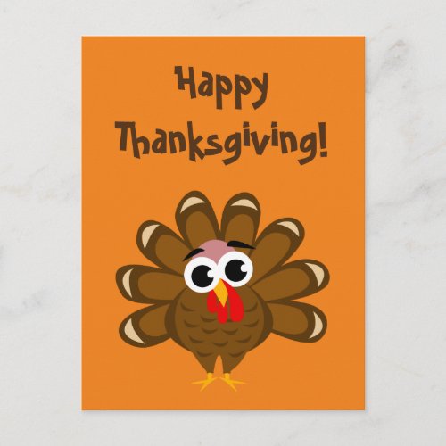 Happy Thanksgiving Day funny turkey bird custom Holiday Postcard