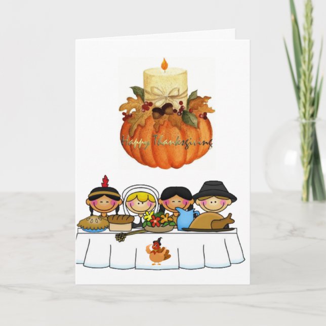 Happy Thanksgiving Day Greeting Card (Front)