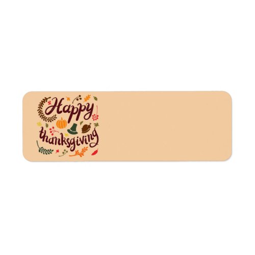 Happy Thanksgiving Day Greetings Label