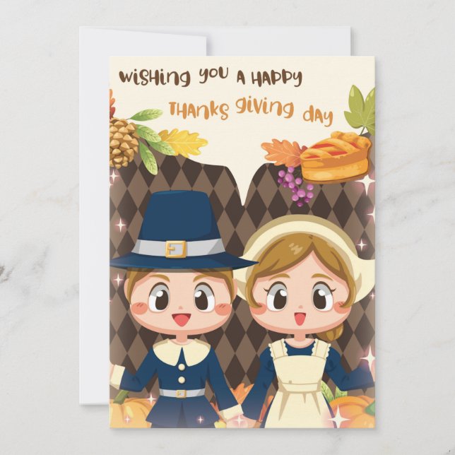Happy Thanksgiving Day Holiday Card (Front)
