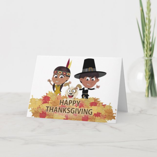 Happy Thanksgiving day Holiday Card (Front)