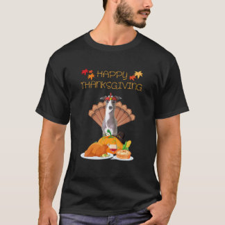 Happy Thanksgiving Day Italian Greyhound Dog Funny T-Shirt