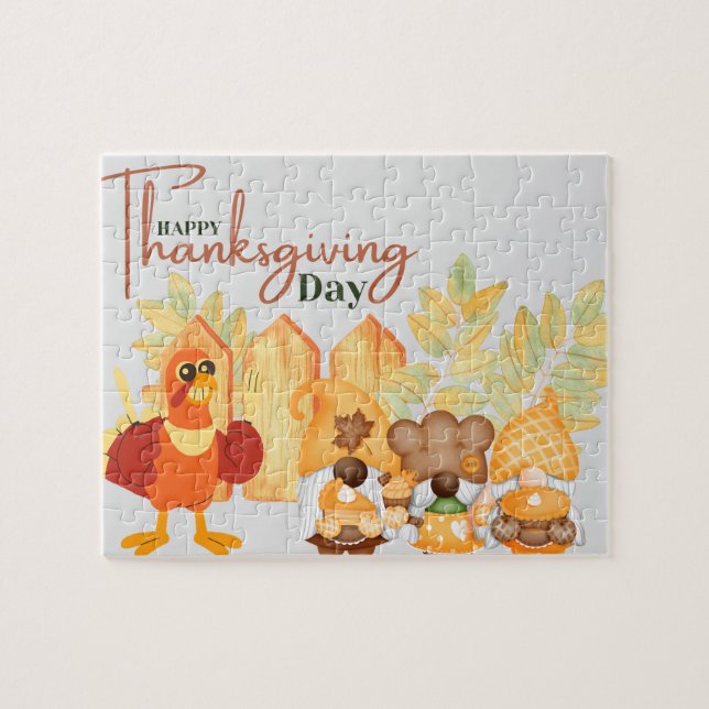 Happy Thanksgiving Day Jigsaw Puzzle (Horizontal)