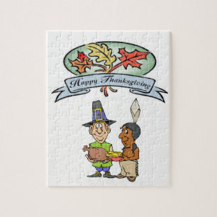 Happy Thanksgiving Day Jigsaw Puzzle Turkey