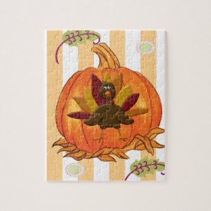 Happy Thanksgiving Day Jigsaw Puzzle Turkey