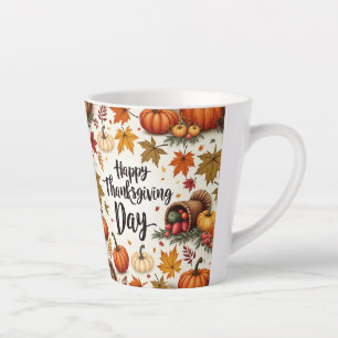 Happy Thanksgiving Day Latte Mug
