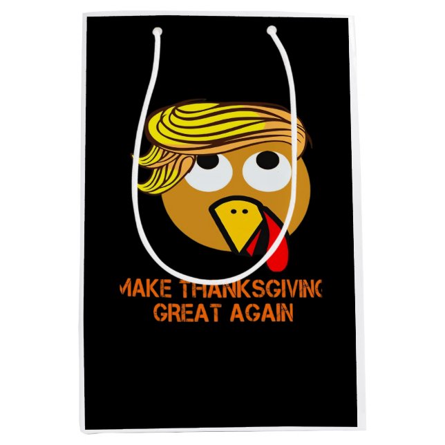 Happy Thanksgiving Day Medium Gift Bag (Front)