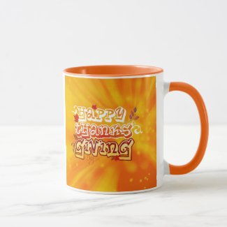 Happy Thanksgiving day orange MUG