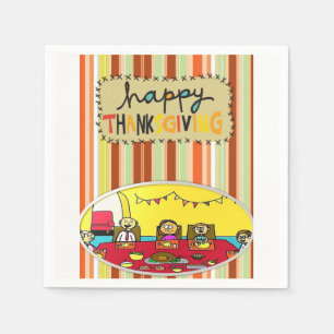 Happy Thanksgiving Day Paper Napkins