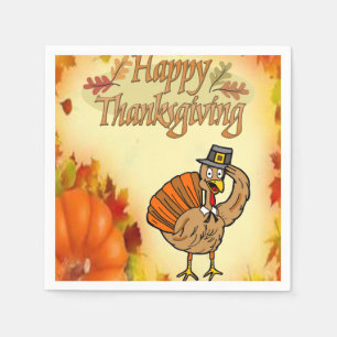 Happy Thanksgiving Day Paper Napkins