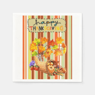Happy Thanksgiving Day Paper Napkins
