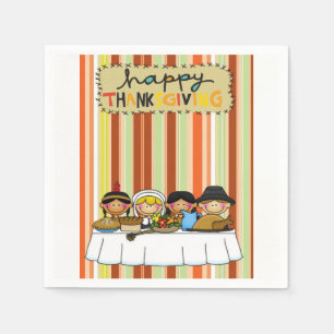 Happy Thanksgiving Day Paper Napkins