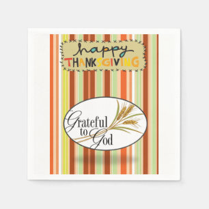 Happy Thanksgiving Day Paper Napkins