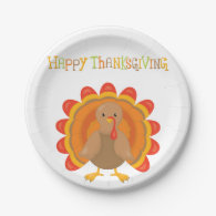 Happy Thanksgiving Day Paper Plate