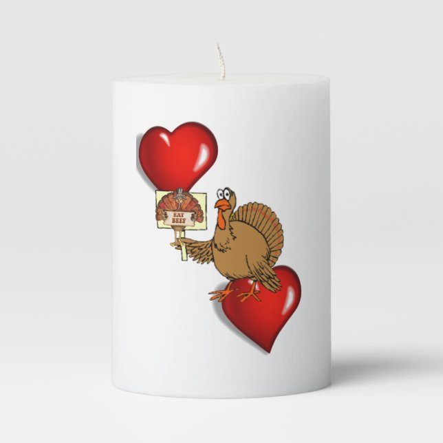 Happy Thanksgiving Day Pilar Candle (Front)