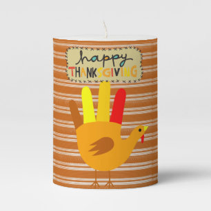 Happy Thanksgiving Day Pilar Candle