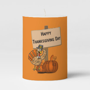 Happy Thanksgiving Day Pilar Candle