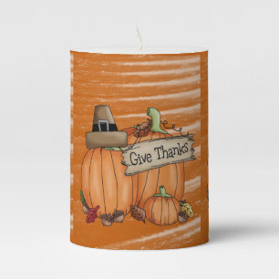 Happy Thanksgiving Day Pilar Candle