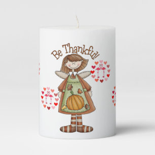 Happy Thanksgiving Day Pilar Candle