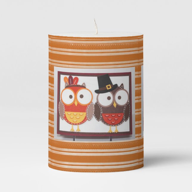 Happy Thanksgiving Day Pilar Candle (Front)