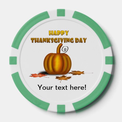 Happy Thanksgiving day Poker Chips