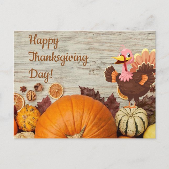 Happy Thanksgiving Day  Postcard (Front)