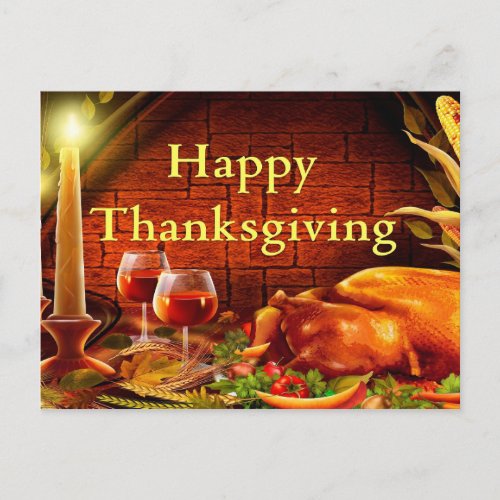 Happy Thanksgiving Day Postcard
