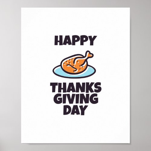 happy thanksgiving day poster
