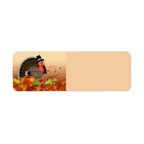Happy Thanksgiving Day Turkey Label