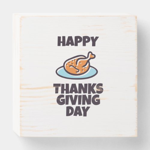 happy thanksgiving day wooden box sign