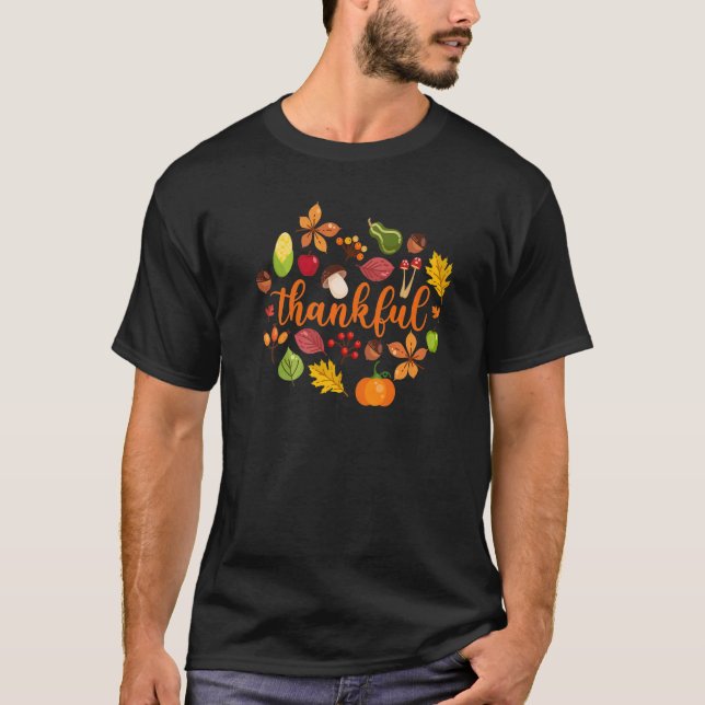 Happy Thanksgiving Decoration Cool Turkey  Holiday T-Shirt (Front)
