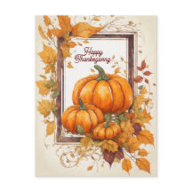 Happy thanksgiving design with pumpkin and leaves